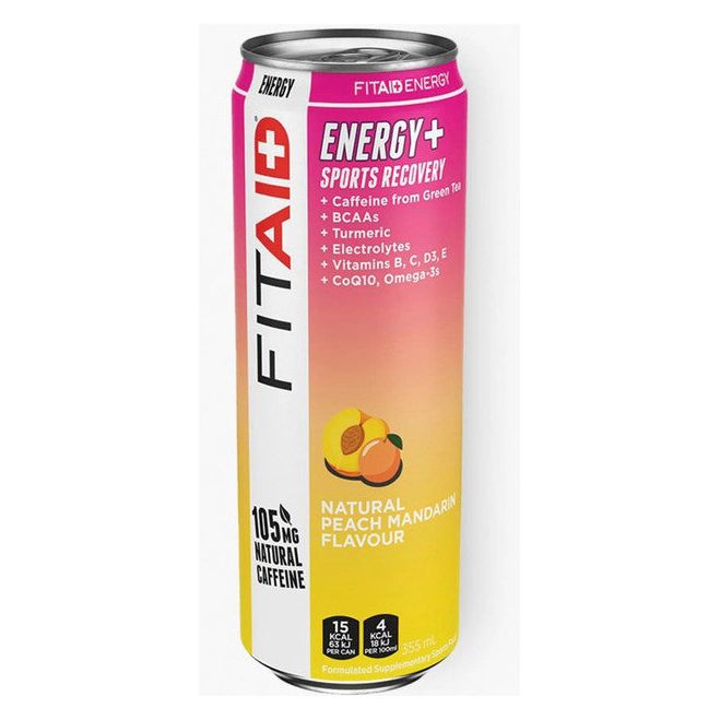 FITAID ENERGY® Sabor Peach Mandarin - Bebida Energética y de Recuperación Deportiva